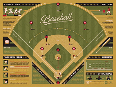Baseball Infographic Poster (Red)