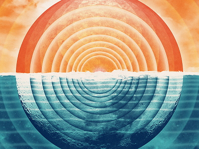 Mystery Project 72 circle clouds dan kuhlken dkng geometric moon nathan goldman ocean sun vector water waves