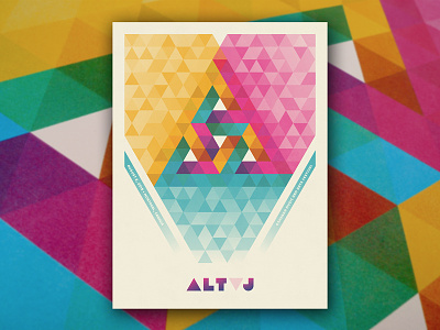 Alt-J Poster alt j canada dan kuhlken delta dkng geometric geometry gigposter montreal nathan goldman poster triangle