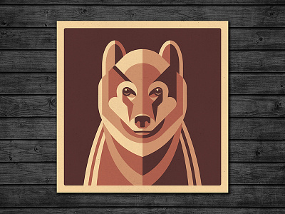 Wolf animal dan kuhlken dkng face geometric geometry nathan goldman print screenprint wolf