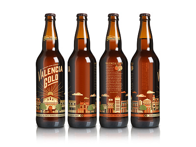 Valencia Gold 360 almanac beer bottle bottles dan kuhlken dkng nathan goldman packaging san francisco vector