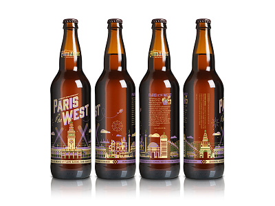 Paris of the West 360 almanac beer bottle bottles dan kuhlken dkng nathan goldman packaging paris san francisco vector
