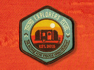 Explorer Club Patch airstream dan kuhlken dkng embroidered explorer nathan goldman patch sunset