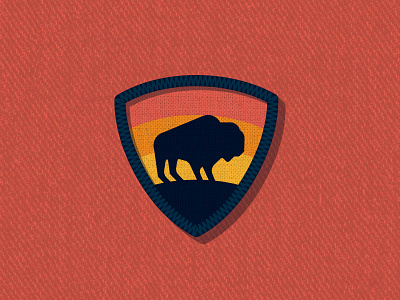 Outside Lands Patch: Bison badge bison buffalo dan kuhlken dkng icon nathan goldman patch san francisco vector
