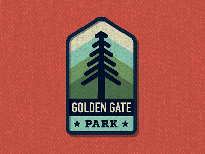 Outside Lands Patch: Golden Gate Park badge branding dan kuhlken dkng logo nathan goldman outside lands patch san francisco tree vector