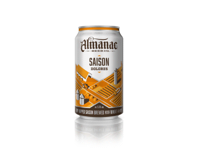 Almanac Beer Co. - Saison Dolores beer can dan kuhlken dkng ipa isometric nathan goldman packaging san francisco vector