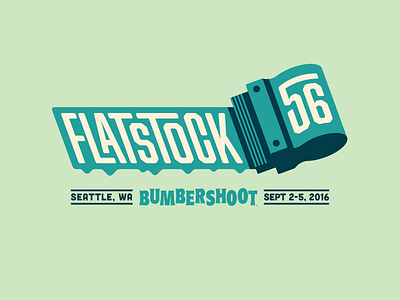 Flatstock 56 - Seattle bumbershoot dan kuhlken dkng flatstock logo nathan goldman screenprint seattle silkscreen squeegee vector