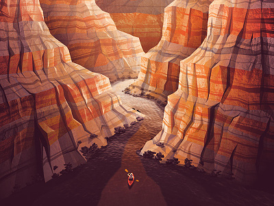 Grand Canyon National Park Poster arizona dan kuhlken dkng grand canyon kayak mountain nathan goldman national park polygonal rocks vector