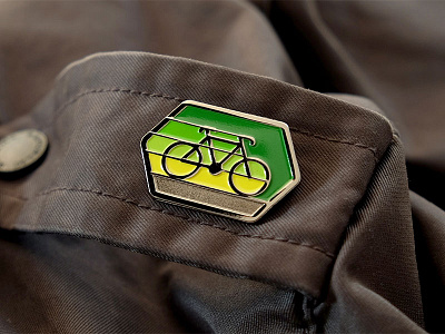 Explorers Club: Cyclist Pin bicycle bike brooche cyclist dan kuhlken dkng enamel pin geometric nathan goldman pin retro