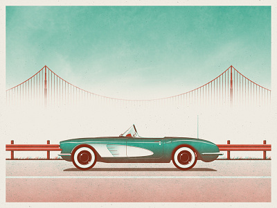 DKNG at RCF San Francisco! bridge car corvette dan kuhlken dkng golden gate bridge nathan goldman san francisco