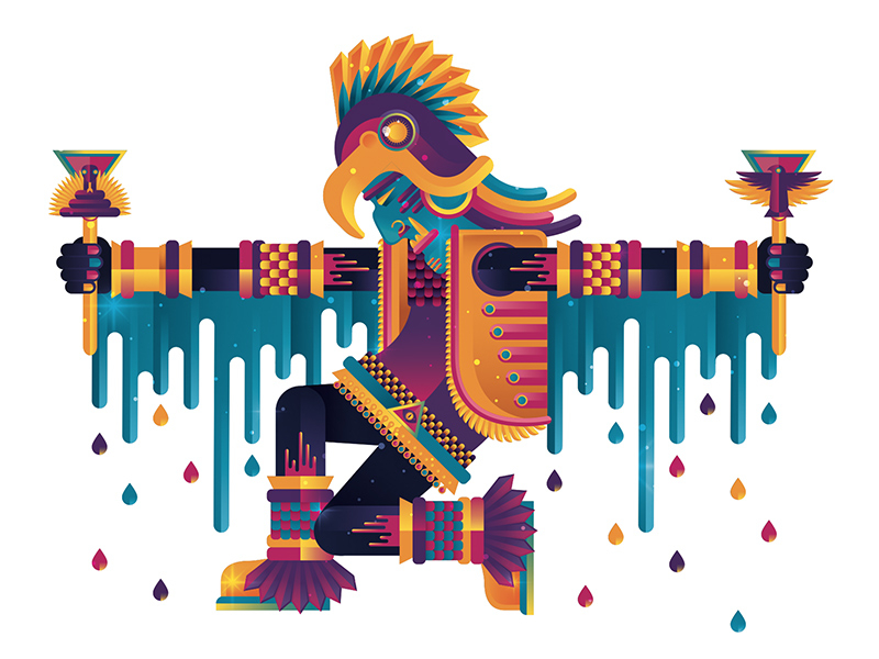 Illustration by David Holt aztecan dan kuhlken design dkng geometric geometry graphicdesign illustrator mayan mexican nathan goldman skillshare