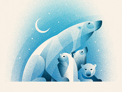 Polar Bears Art Print Benefiting NRDC