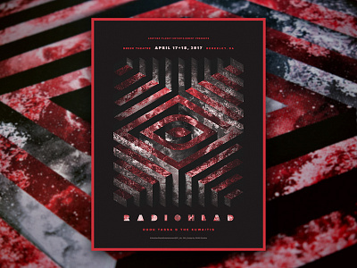 Radiohead Berkeley, CA Poster dan kuhlken dkng dkng studios geometric gigposter isometric nathan goldman radiohead vector