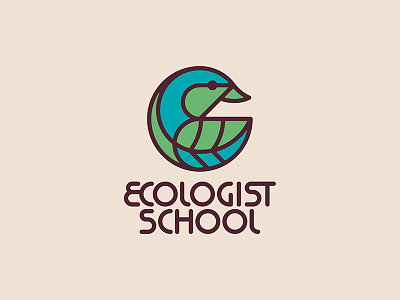 Ecologist School Branding bird brand branding dan kuhlken dkng dkng studios ecologist leaf logo nathan goldman typography vector