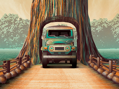 Mystery Project 86.1 car dan kuhlken dkng dkng studios jeep nathan goldman road texture tree