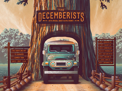 The Decemberists 2017 Tour Poster