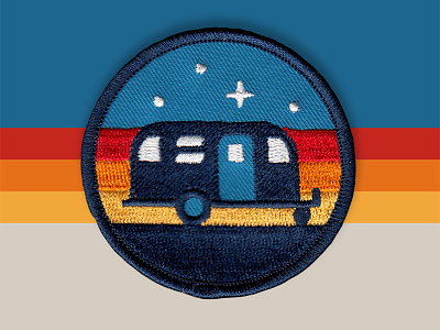Camper Patch airstream badge camper dan kuhlken dkng dkng studios icon logo nathan goldman patch trailer vector