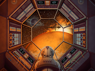 Adobe Illustration cockpit dan kuhlken dkng dkng studios galaxy nathan goldman planet space stars