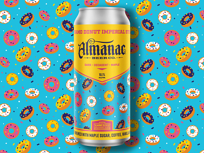 Dynamo Donut Imperial Stout almanac beer can dan kuhlken dkng dkng studios donut nathan goldman stout