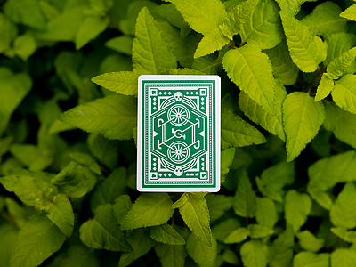 Green Wheel Playing Cards