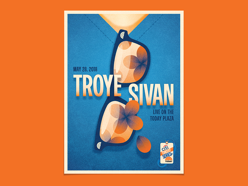 Troye Sivan dan kuhlken design dkng dkng studios flower nathan goldman new york city poster sunglasses troye sivan vector