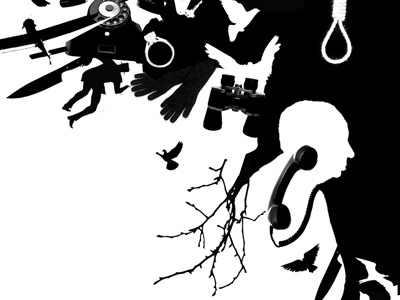Mystery Project 23 art print birds dan kuhlken dkng face nathan goldman poster screen print silhouette silkscreen vector