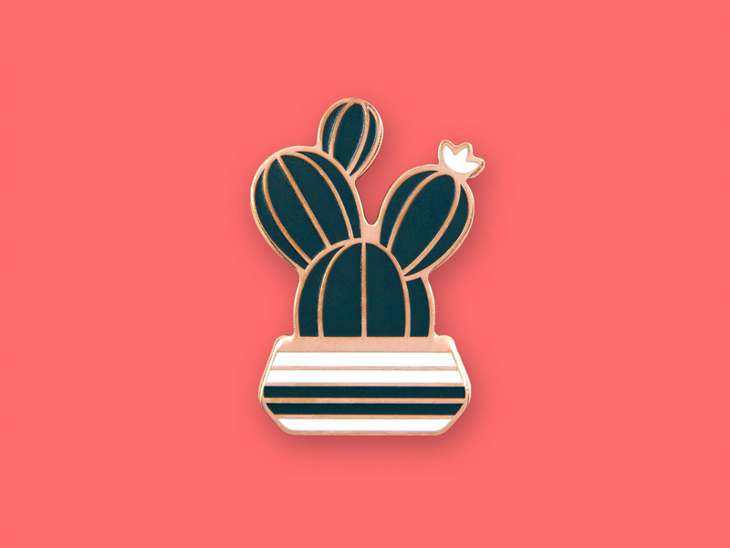 Prickly Pear Pin cacti cactus dan kuhlken dkng dkng studios geometric icon nathan goldman pot prickly pear succulent