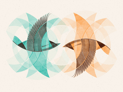 FREE Illustration for Designers Class animal art print bird birds circle dan kuhlken dkng dkng studios geometric illustration nathan goldman poster screen print silkscreen skillshare texture vector