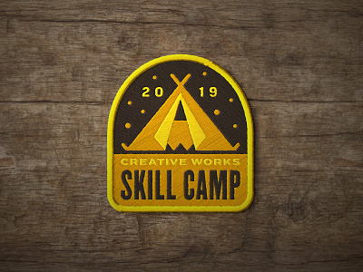Creative Works Skill Camp camping creative works dan kuhlken dkng dkng studios embroidered geometric nathan goldman patch pencil tent vector