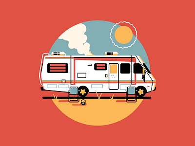 Let's Cook (Animated) animation arizona badge breaking bad camper dan kuhlken desert dkng dkng studios geometric icon motion nathan goldman poster sun trailer vector