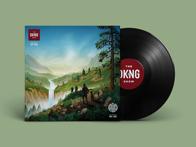 The DKNG Show (Episode 24) adventures in design cliff dan kuhlken dkng dkng studios hiking illustration mountains nathan goldman podcast rocks sky tree vector vinyl waterfall winderness