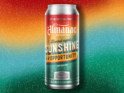 Sunshine & Opportunity almanac beer beer can can dan kuhlken design dkng dkng studios nathan goldman packaging sunshine text typogaphy vector