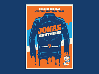 Jonas Brothers dan kuhlken dkng dkng studios dripping illustration jacket jonas brothers leather jacket melting nathan goldman poster today vector