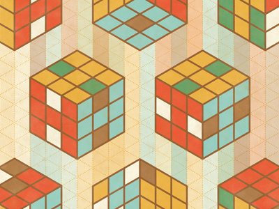 Mystery Project 31 cube dan kuhlken dkng grid hot chip nathan goldman poster rubiks screen print silkscreen vector