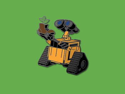 WALL-E Enamel Pins brooch burn e dan kuhlken design disney dkng dkng studios enamel pin enamel pins eve icon m o nathan goldman pixar robot space vector wall e