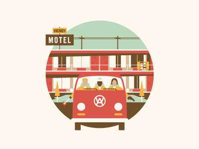 Mystery Project 34 dan kuhlken icon motel nathan goldman power lines vector vw bus