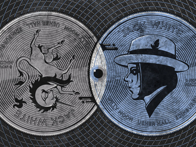 Jack White // Edinburgh, UK Poster coin dan kuhlken dkng edinburgh eye gig jack white nathan goldman poster screen print silkscreen texture unicorn vector venn diagram