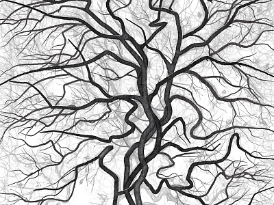 Mystery Project 37.1 dan kuhlken dkng nathan goldman poster process sketch texture tree vector