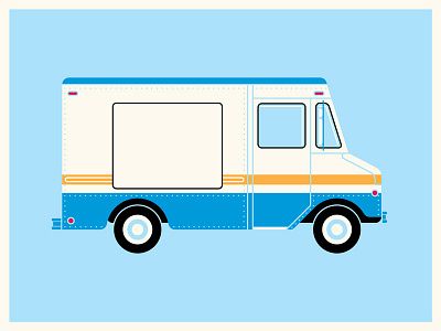 Mystery Project 29 dan kuhlken dkng ice cream nathan goldman poster screenprint silkscreen truck vector