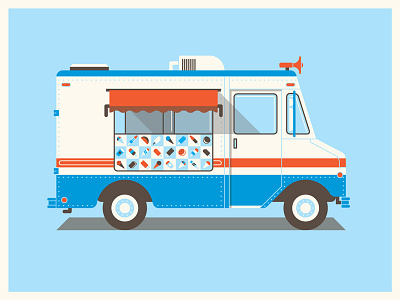 Mystery Project 29.1 dan kuhlken dkng ice cream nathan goldman poster screenprint silkscreen truck vector
