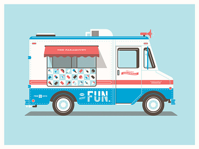 Fun’s Seattle Ice Cream Truck dan kuhlken dkng fun ice cream nathan goldman poster screenprint seattle silkscreen truck vector