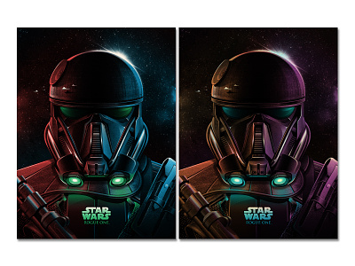 Imperial Death Trooper (Star Wars: Rogue One) Posters dan kuhlken death star death trooper dkng dkng studios nathan goldman poster rogue one screen print silkscreen starwars texture vector