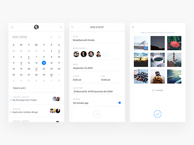 River admin app clean dashboard event interface light line onepage product ui ux