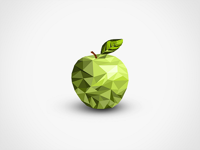 Geometric Apple Illustration apple fruit fruits geometric green illustration minimal nature