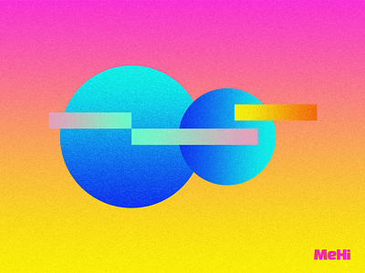 Psychedelic Shapes - Day #1 bright circle colorful geometric gradient joyful magic mehi minimal psychedelic