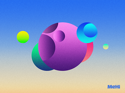 Psychedelic Shapes - Day #5 bright circle colorful geometric gradient joyful magic mehi minimal psychedelic