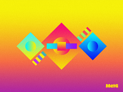 Psychedelic Shapes - Day #6 bright circle colorful geometric gradient joyful magic mehi minimal psychedelic