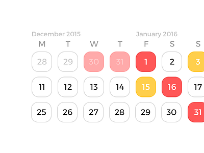 Calendar app calendar days month number schedule web