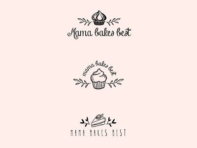 Mama Bakes Best adobe illustrator bakery cake cupcake design illustration instagram logo logo design plants sweets vector