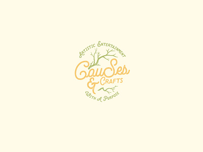 Causes & Crafts logo design adobe illustrator design logo vector